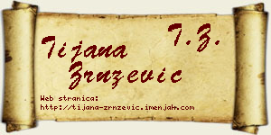 Tijana Zrnzević vizit kartica
